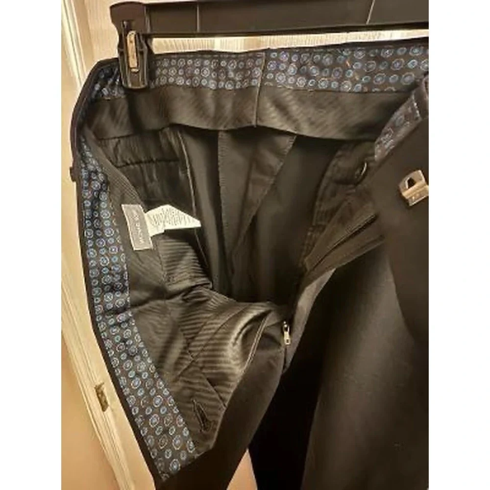 Michael Kors Women's Black Dress Pants Straight Leg Twill Pockets XL Regular